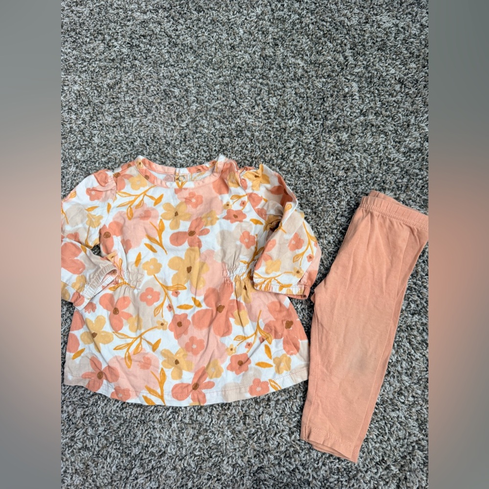 Carter's Pink and Orange Floral Kids Matching Set